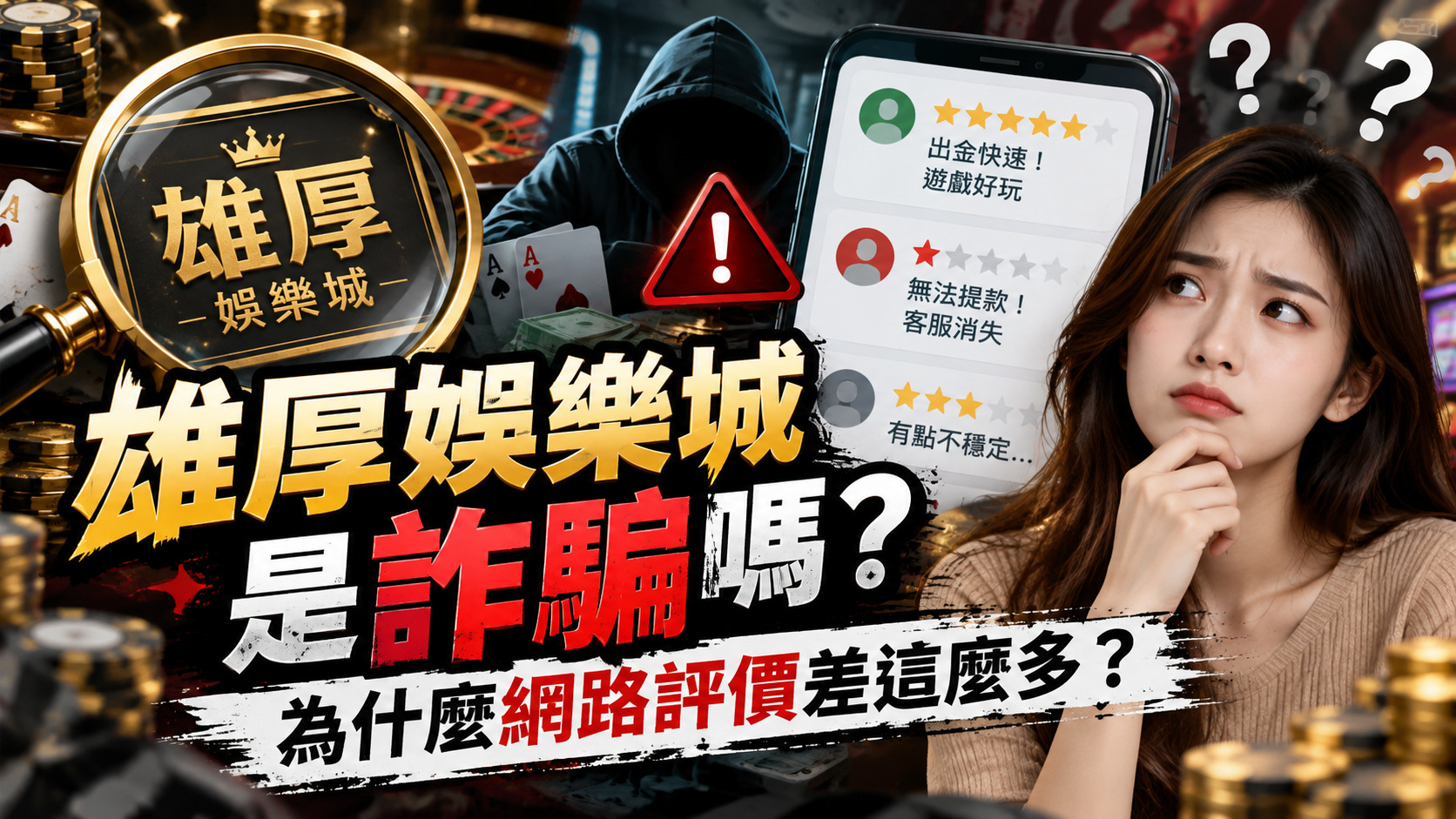 雄厚娛樂城是詐騙嗎？為什麼網路評價差這麼多
